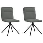 Dining chairs, 2 pcs, fabric, dark grey