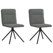 Eetkamerstoelen 2 st donkergrijs draaibaar 46x53x84 cm