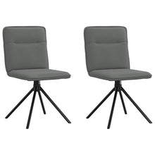 Eetkamerstoelen 2 st stof donkergrijs