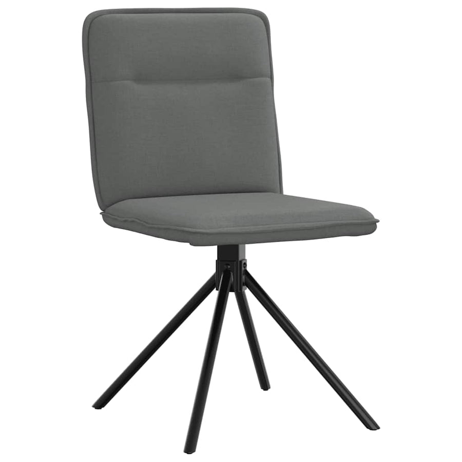 Eetkamerstoelen 2 st stof donkergrijs
