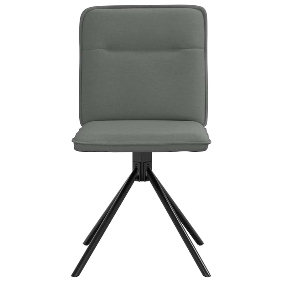 Eetkamerstoelen 2 st stof donkergrijs