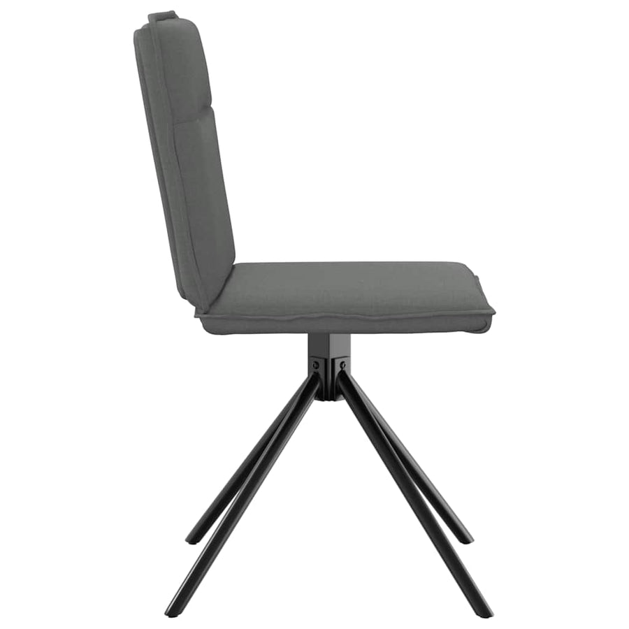 Eetkamerstoelen 2 st stof donkergrijs