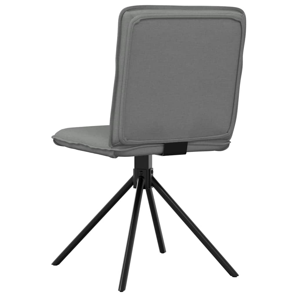 Eetkamerstoelen 2 st stof donkergrijs
