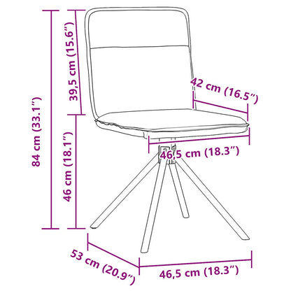 Eetkamerstoelen 2 st stof donkergrijs