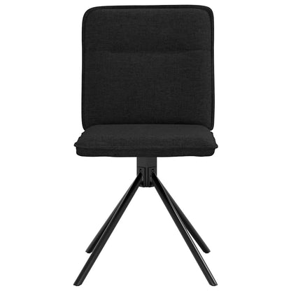 Eetkamerstoelen 2 st stof zwart