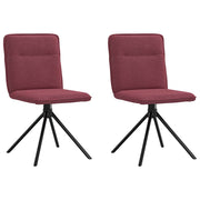 Eetkamerstoelen 2 st wijnrood stof