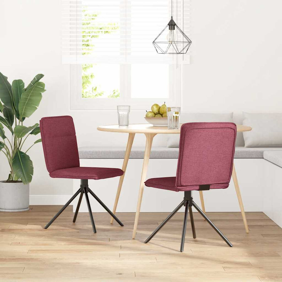 Eetkamerstoelen Stof 2 Wijnrood