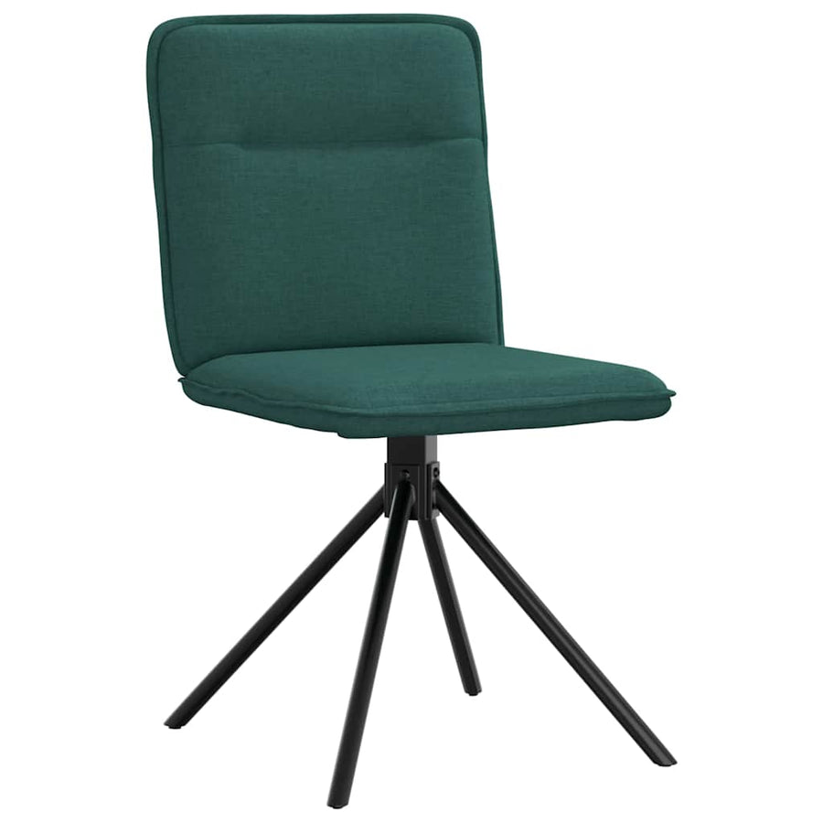 Eetkamerstoelen 2 st stof donkergroen