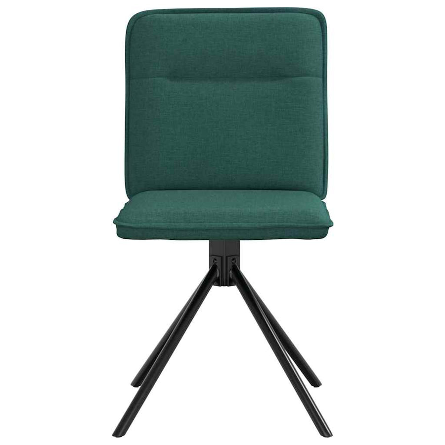 Eetkamerstoelen 2 st stof donkergroen