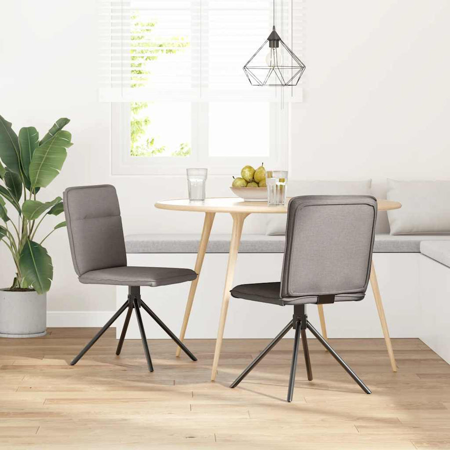 Eetkamerstoelen Draaibaar 2 St Stof Taupe