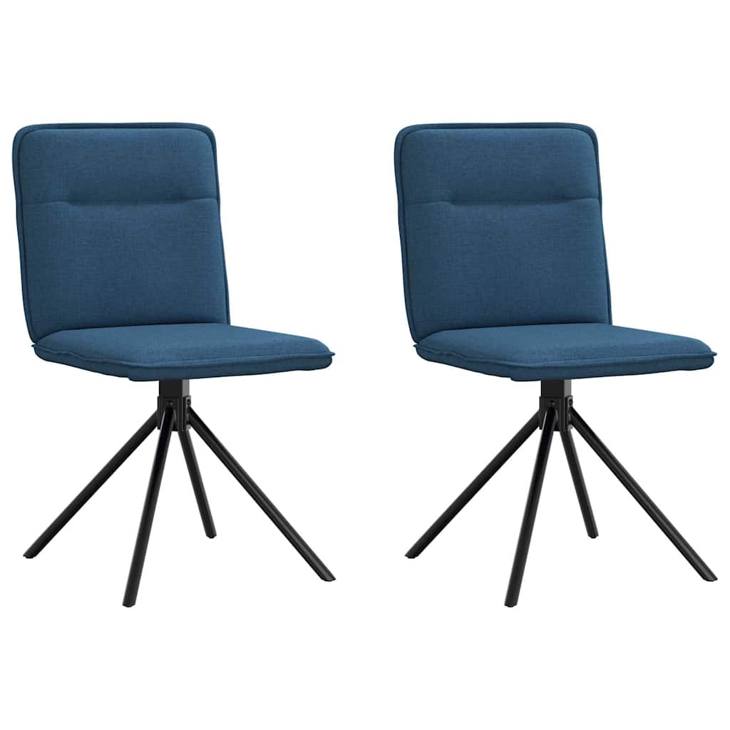 Eetkamerstoelen Stof 2 Blauw