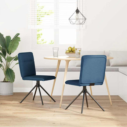 Eetkamerstoelen Stof 2 Blauw
