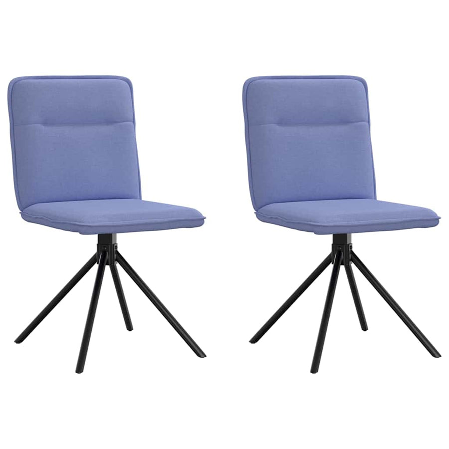 Eetkamerstoelen 2 st stof jeansblauw