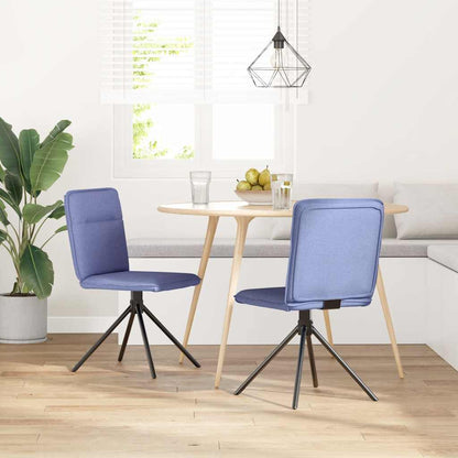 Eetkamerstoelen 2 st stof jeansblauw