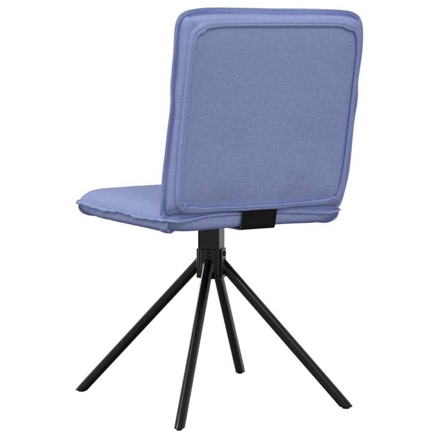 Eetkamerstoelen 2 st stof jeansblauw