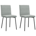 Eetkamerstoelen 2 stuks fluweel lichtgrijs