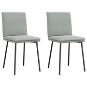 Eetkamerstoelen 2 stuks fluweel lichtgrijs