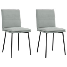 Eetkamerstoelen 2 st fluweel lichtgrijs