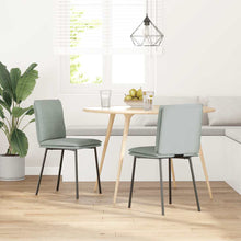 Eetkamerstoelen 2 st fluweel lichtgrijs