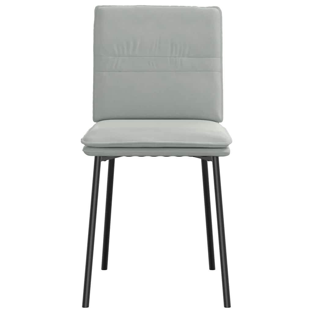 Eetkamerstoelen 2 st fluweel lichtgrijs