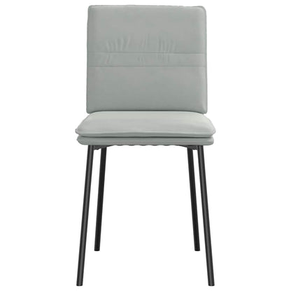 Eetkamerstoelen 2 st fluweel lichtgrijs