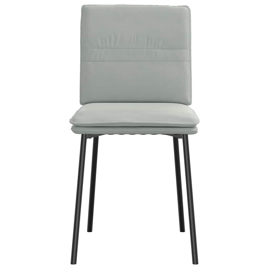 Eetkamerstoelen 2 st fluweel lichtgrijs