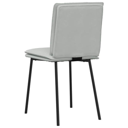 Eetkamerstoelen 2 st fluweel lichtgrijs