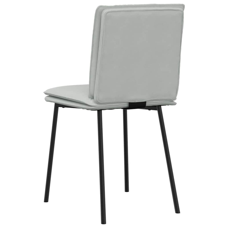 Eetkamerstoelen 2 st fluweel lichtgrijs