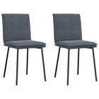Eetkamerstoelen 2 st fluweel donkergrijs 45x54x83 cm