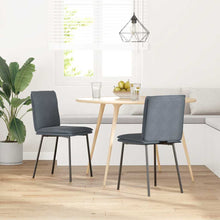 Eetkamerstoelen 2 st fluweel donkergrijs