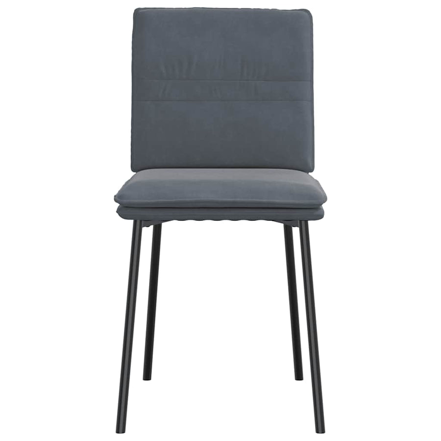 Eetkamerstoelen 2 st fluweel donkergrijs