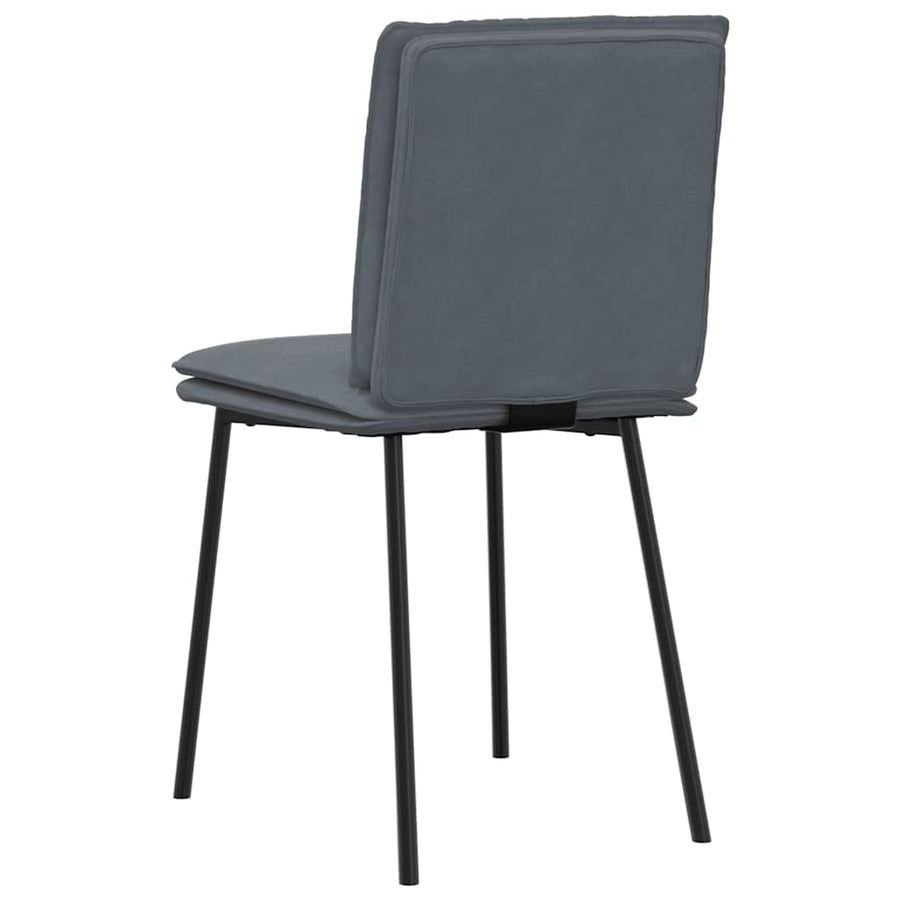 Eetkamerstoelen 2 st fluweel donkergrijs