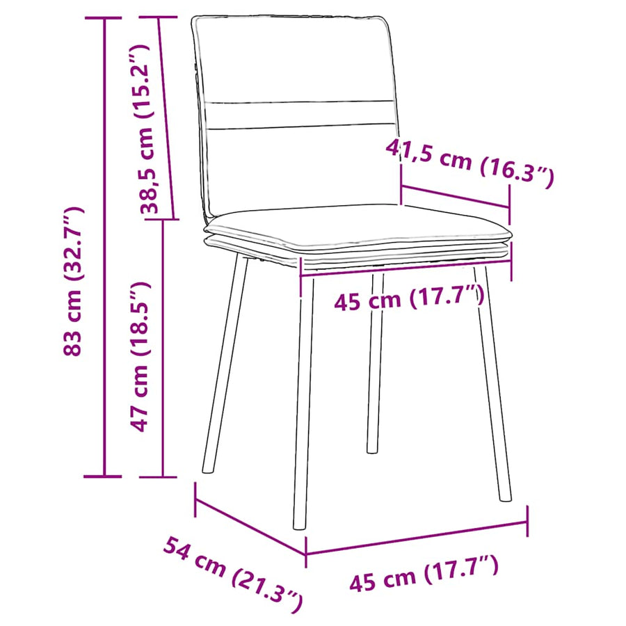 Eetkamerstoelen 2 st fluweel donkergrijs