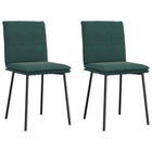 Eetkamerstoelen 2 st fluweel donkergroen 45x54x83 cm