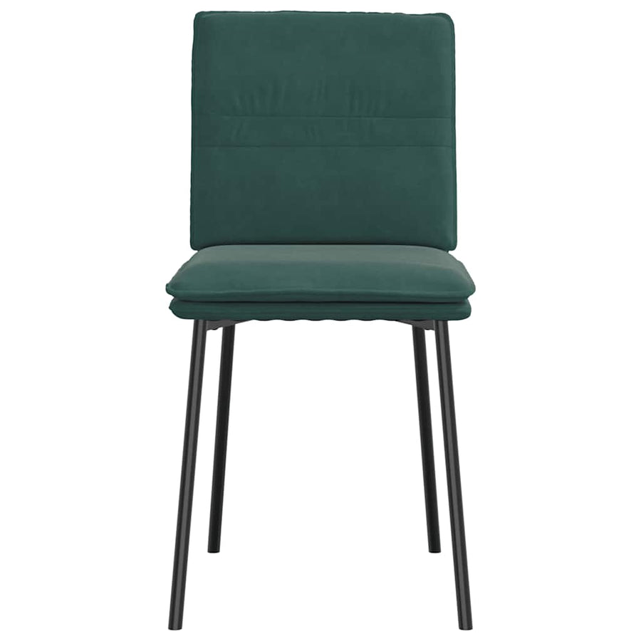 Eetkamerstoelen 2 st fluweel donkergroen