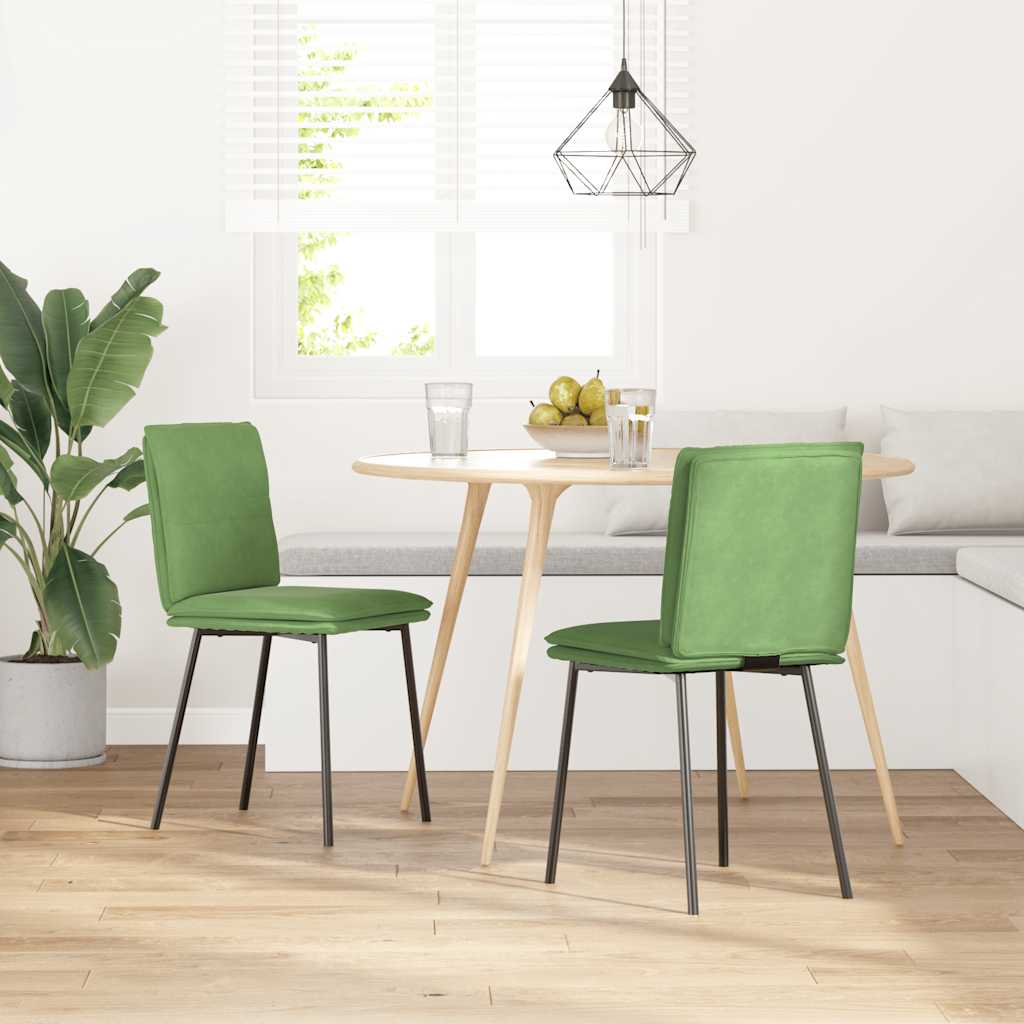 Eetkamerstoelen 2 st fluweel lichtgroen