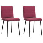 Dining chairs 2 pcs velvet wine red