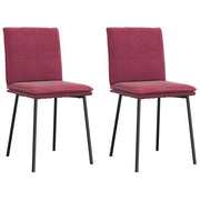 Eetkamerstoelen 2 st fluweel wijnrood 45x54x83 cm