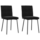 Eetkamerstoelen 2 st fluweel zwart 45x54x83 cm