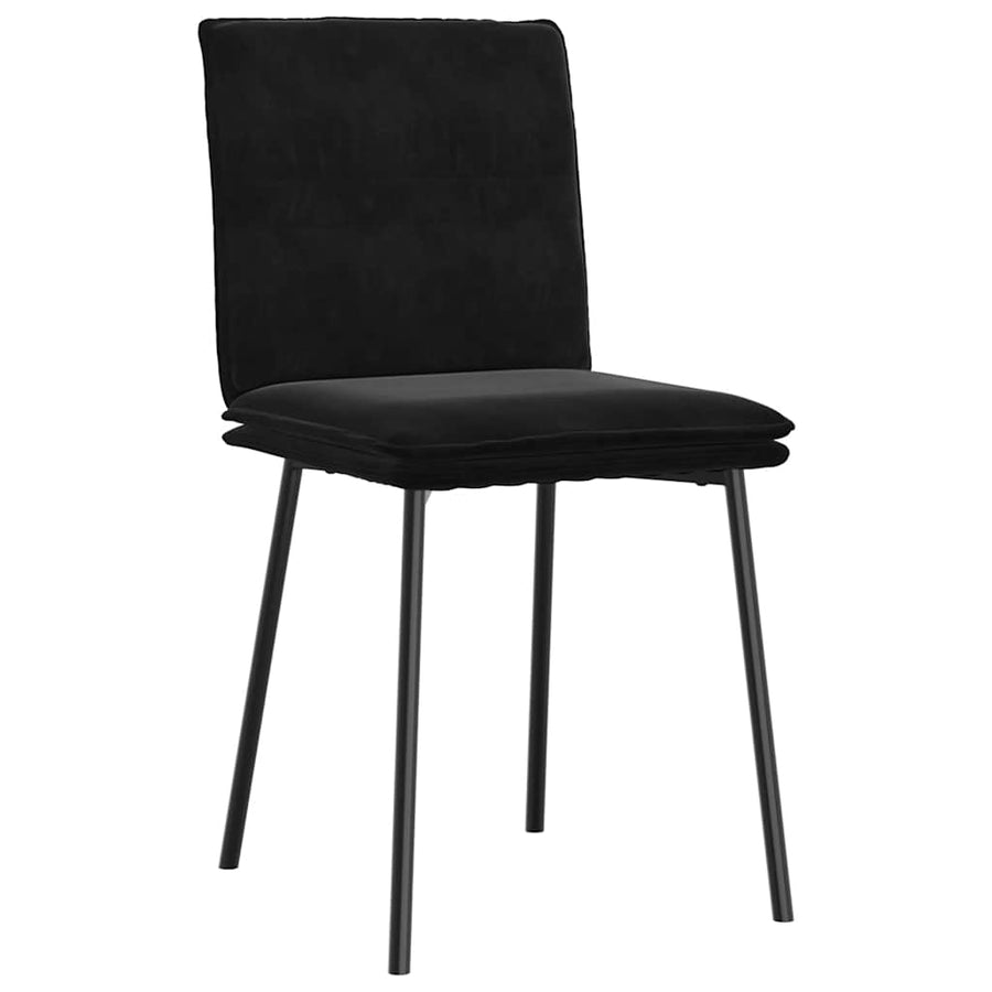 Eetkamerstoelen 2 st fluweel zwart