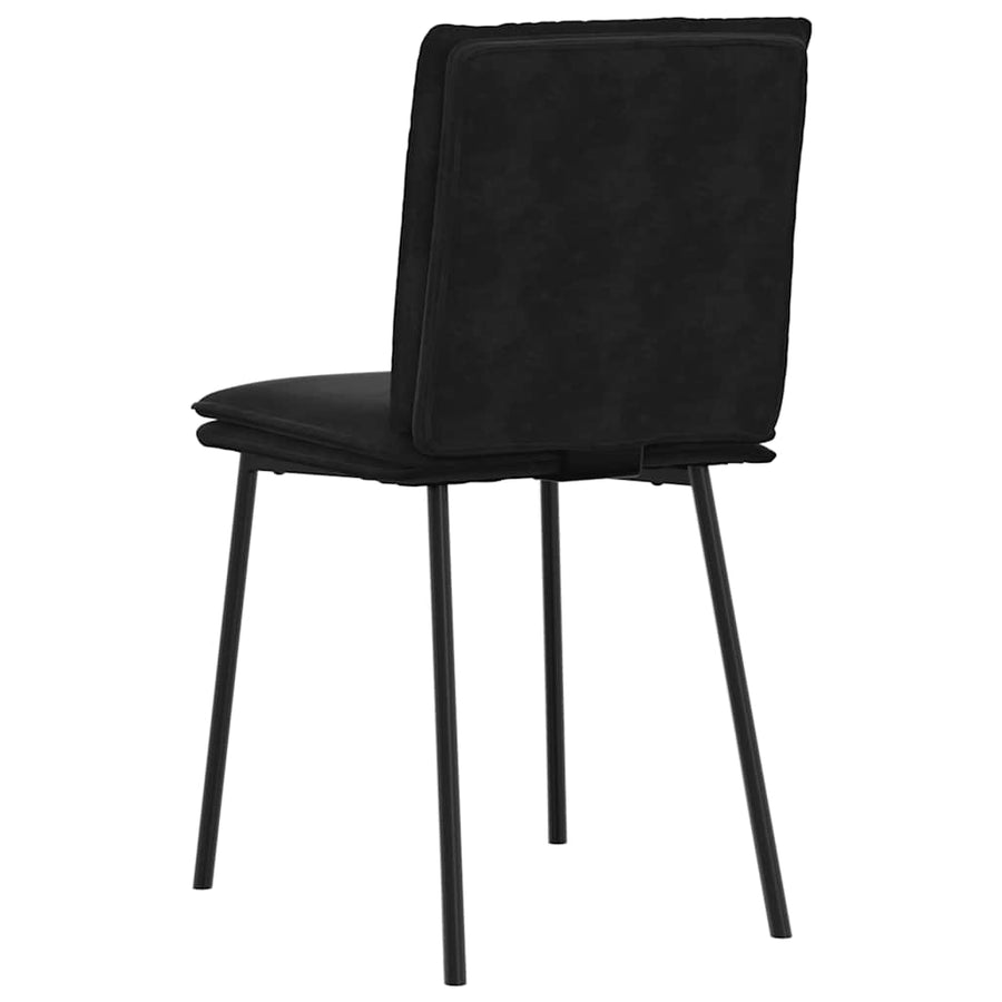 Eetkamerstoelen 2 st fluweel zwart