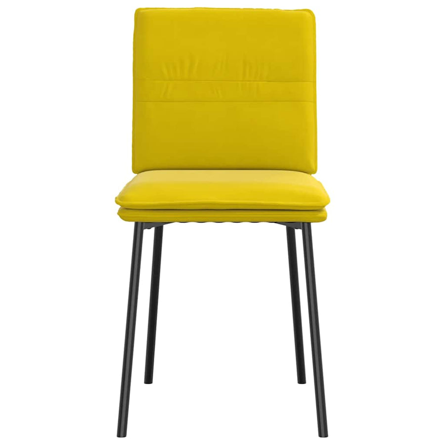 Eetkamerstoelen 2 st fluweel geel