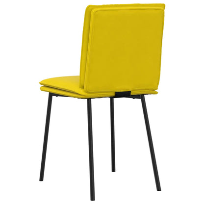 Eetkamerstoelen 2 st fluweel geel