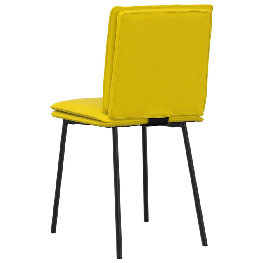 Eetkamerstoelen 2 st fluweel geel