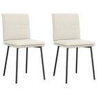 Eetkamerstoelen 2 st fluweel crèmekleurig 45x54x83 cm