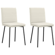 Eetkamerstoelen 2 st fluweel crèmekleurig 45x54x83 cm