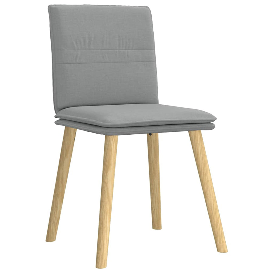 Eetkamerstoelen 2 st stof lichtgrijs