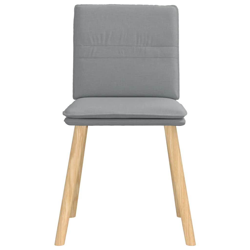 Eetkamerstoelen 2 st stof lichtgrijs