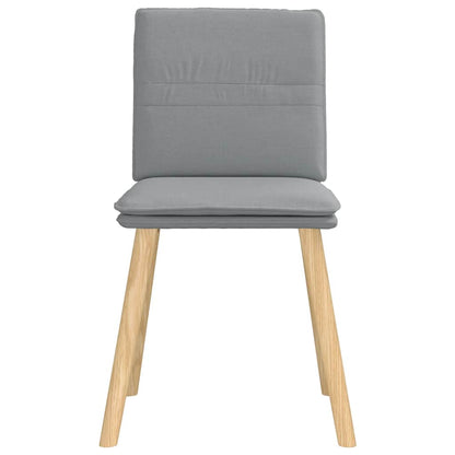 Eetkamerstoelen 2 st stof lichtgrijs