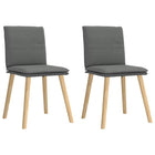 Dining chairs, 2 pcs, fabric, dark grey